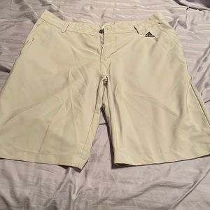 Light gray Adidas shorts 34” waist.